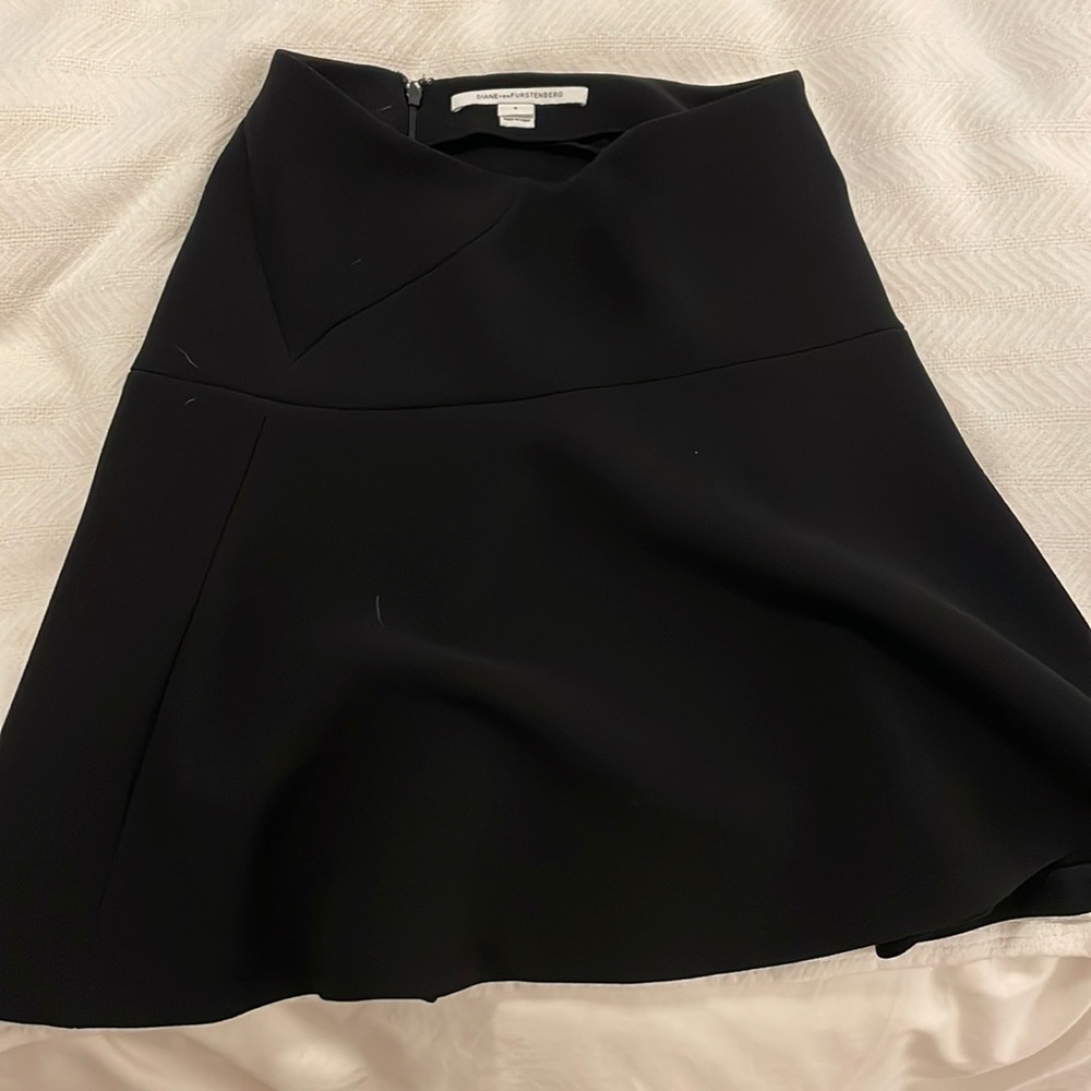 Diane von furstenburg black mini skirt